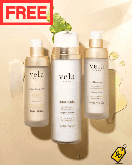 Hurry Vela Skincare Is Offering A Free Sample Pack Only While Supplies Last!