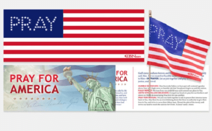 Freebie: “Pray For America” Flag Bumper Sticker And Postcard