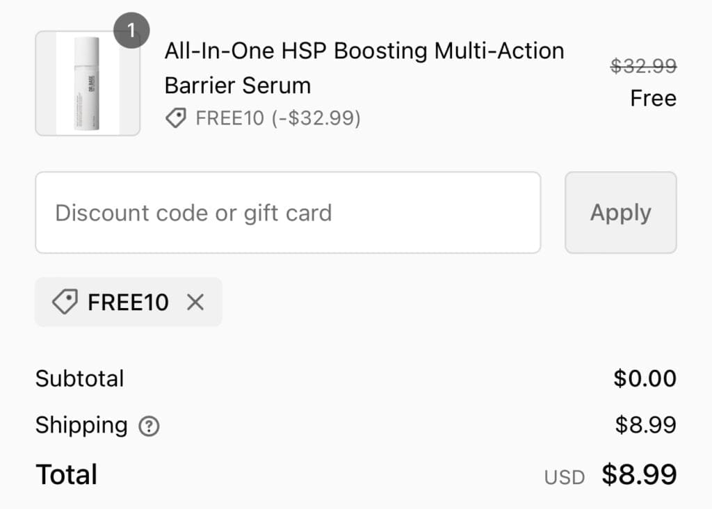 Free: All-In-One Hsp Boosting Multi-Action Barrier Serum