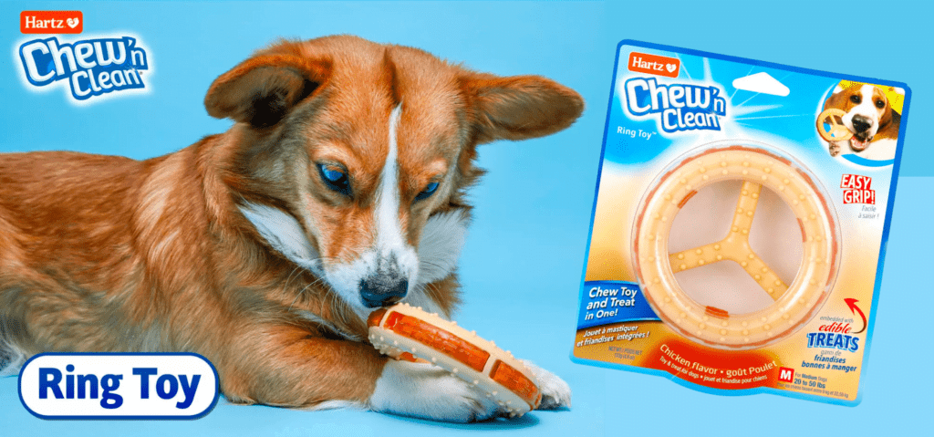 Free Chew 'N Clean Ring Dog Toy!