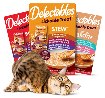 3 Free Pouches Of Delectables Licking Cat Treat