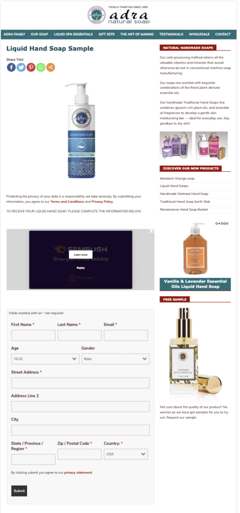 free soap https://adrasoap.com/free-offers/liquid-hand-soap-sample/