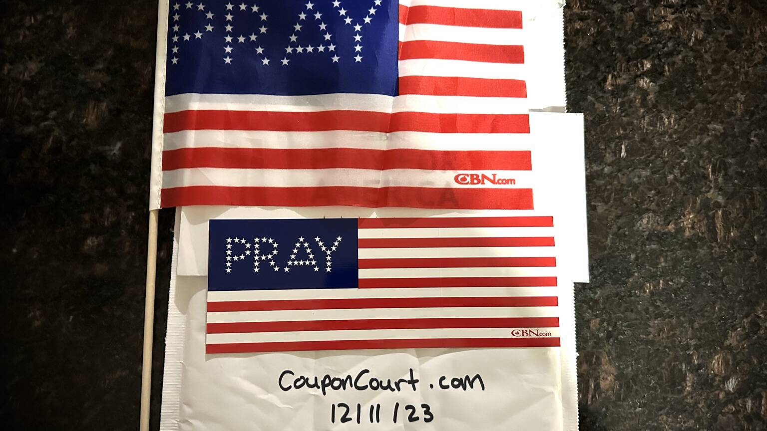 Pray For America Flag &Amp; Bumper Sticker (Free)