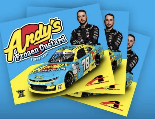 Free Andys Frozen Custard Racing Card (Nascar)