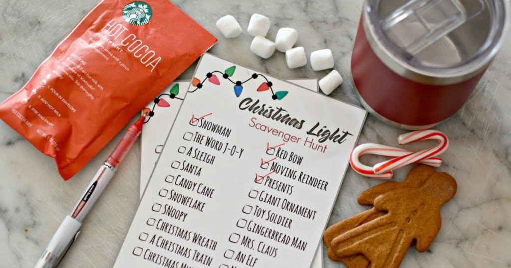 Free Christmas Light Scavenger Hunt (Printable!)