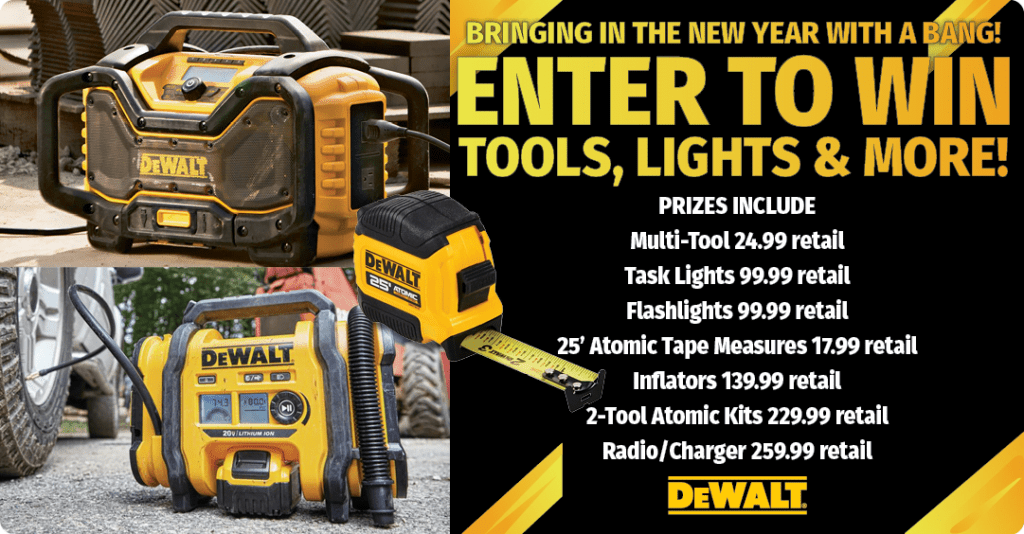 Dewalt Bringing In The New Year Giveaway