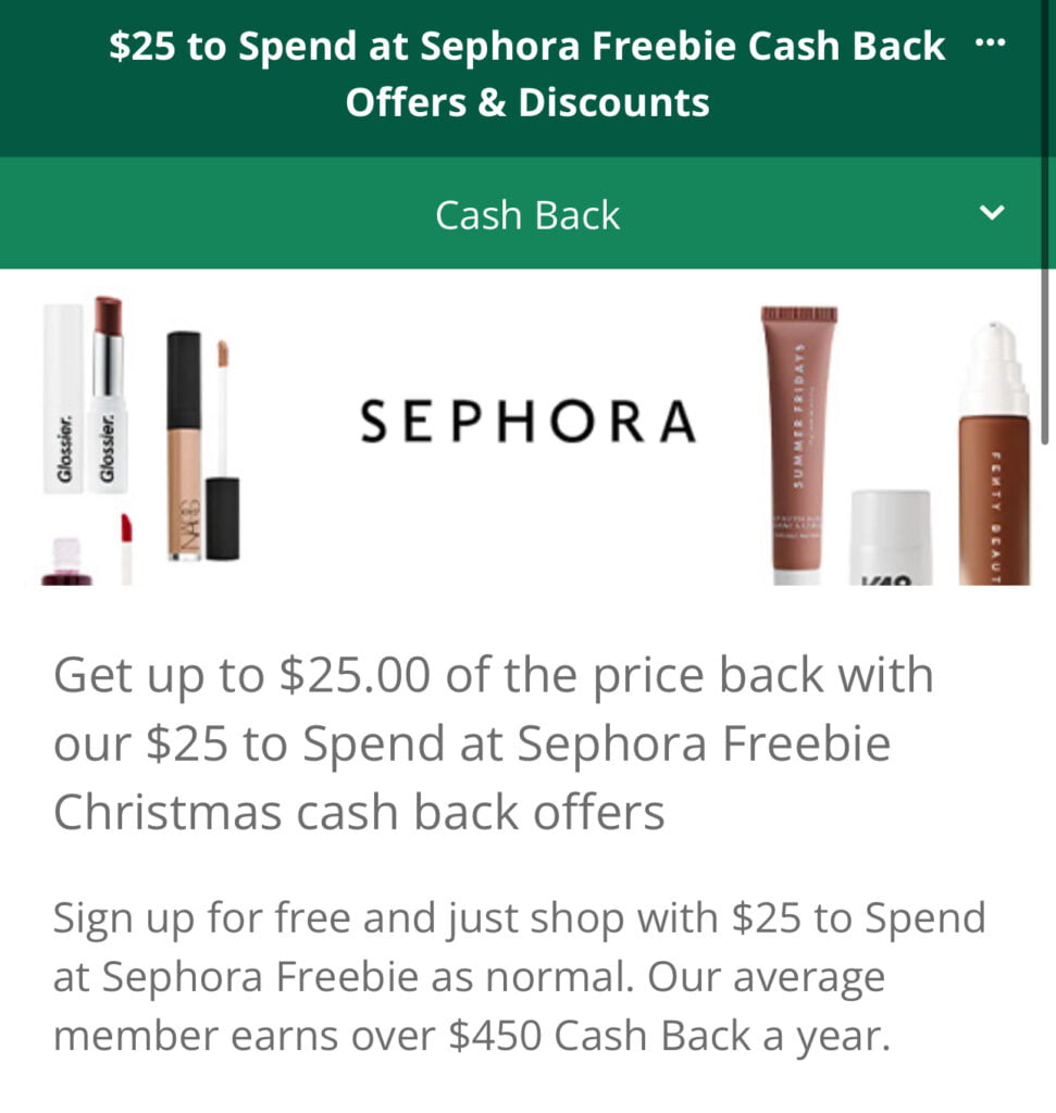 How To Get $25.00 Back At Sephora