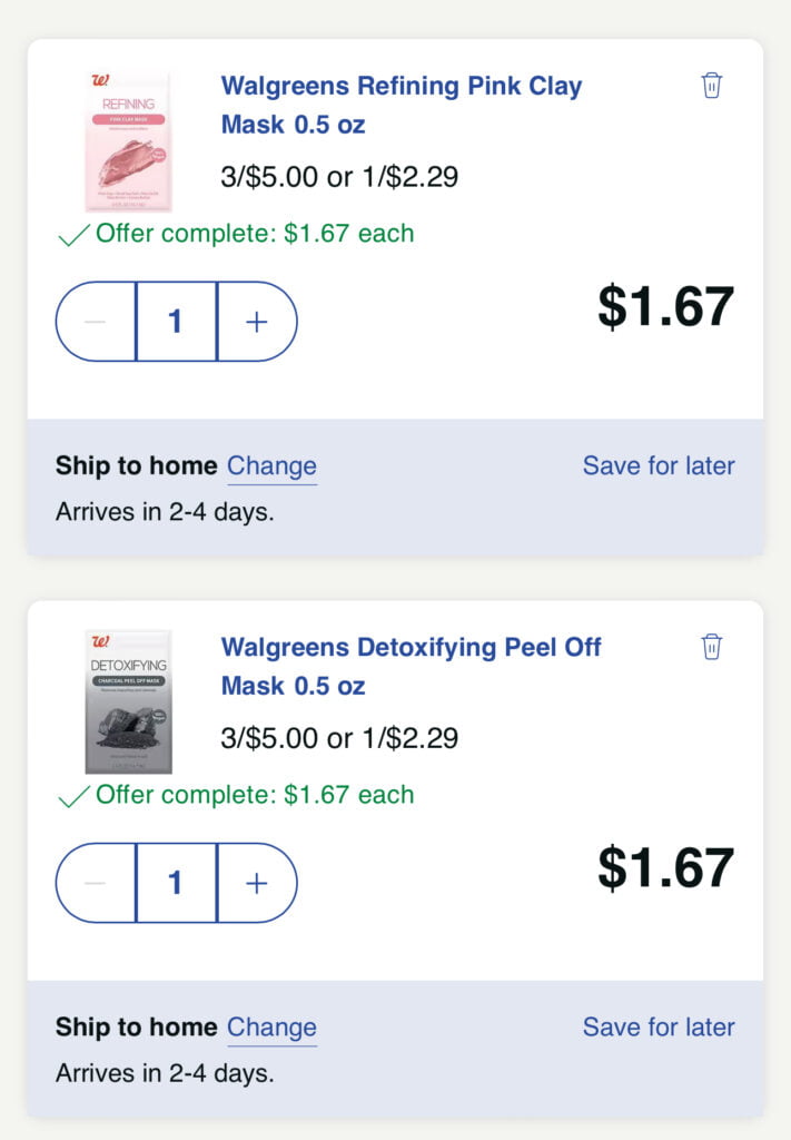 Free Walgreens Sheet Face Masks (After Cash Back Hack)