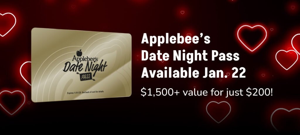 Applebee'S Date Night Pass, Get 52 Meals ($1,560 Value)