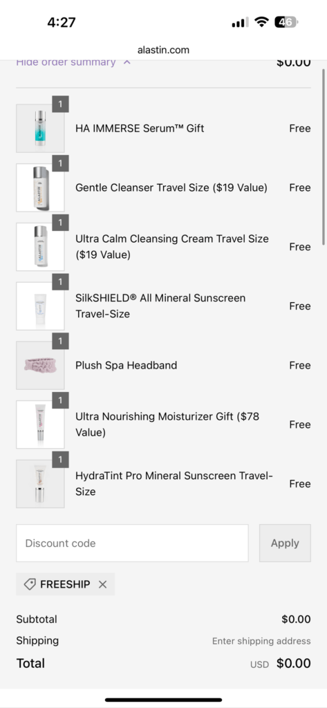 7 Free Skincare Products + Free Shipping (Expired)