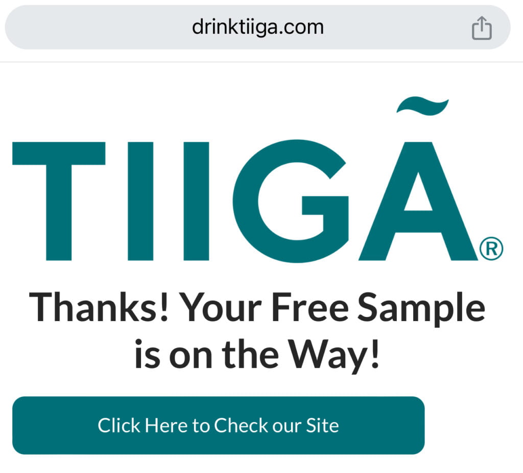 Free Tiiga Superfruit Electrolyte Drink Mix Stick Pack