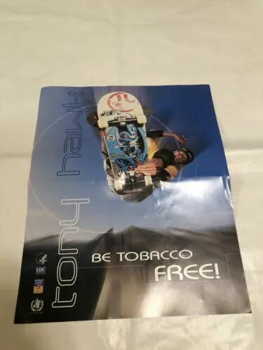 Free Tony Hawk &Quot;Be Tobacco Free&Quot; Poster