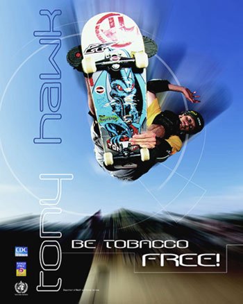 Free Tony Hawk &Quot;Be Tobacco Free&Quot; Poster