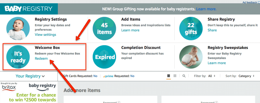 How To Claim A Free Amazon Baby Registry Welcome Box ($35 Value) (W/ Instructions)