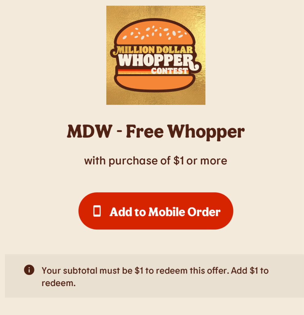 Get Paid One Million Dollars To Create A Whopper!