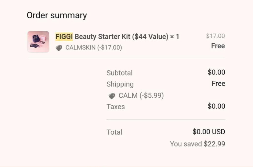 Run! Figgi Beauty Starter Kit ($44 Value) - Might Be A Glitch