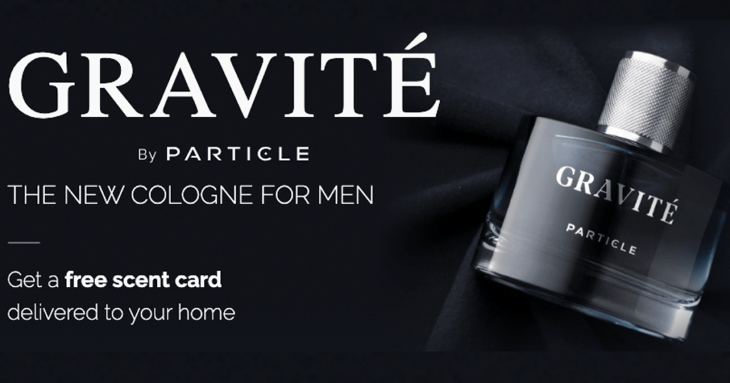 Free Particle Gravité Cologne Scent Card