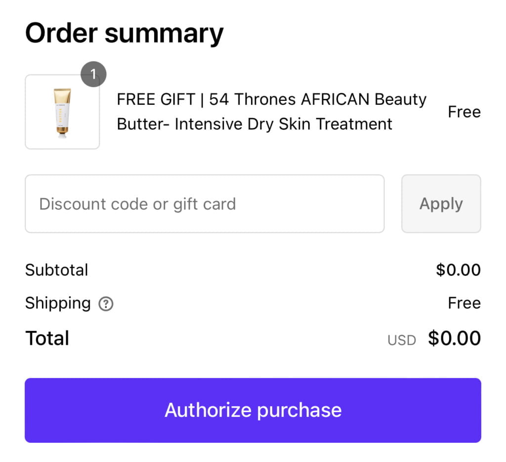 Run!! Free Sample Of 54 Thrones African Beauty Butter (Update!)