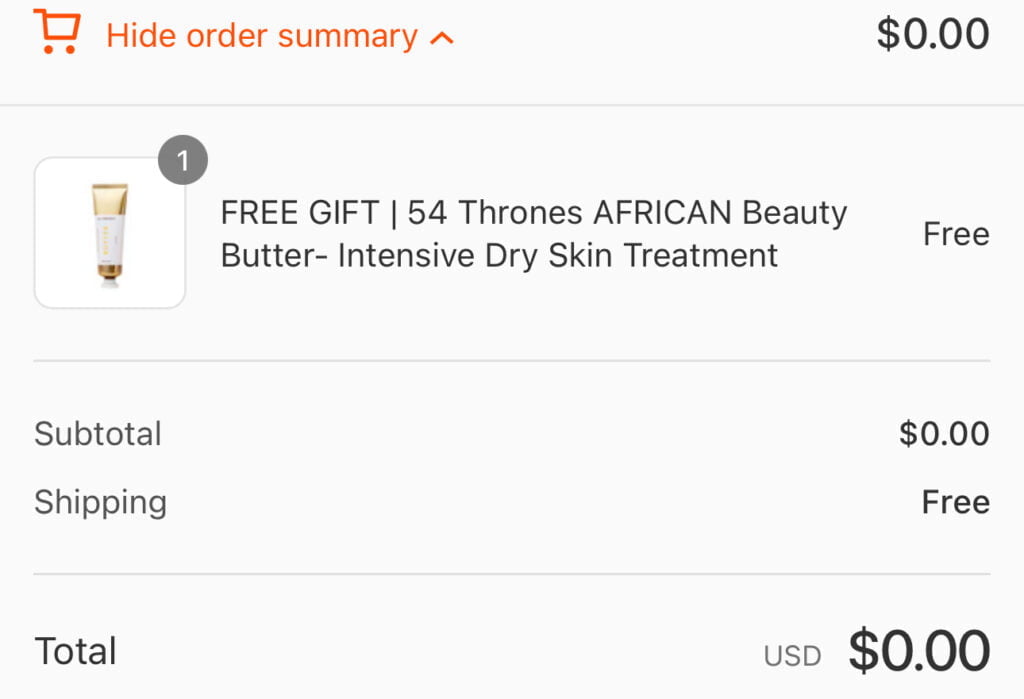 Run!! Free Sample Of 54 Thrones African Beauty Butter (Update!)