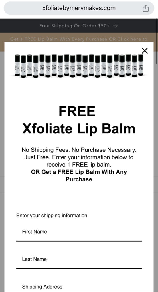 &Lt;S&Gt;Free Xfoliate Lip Balm (Run!)&Lt;/S&Gt; Expired