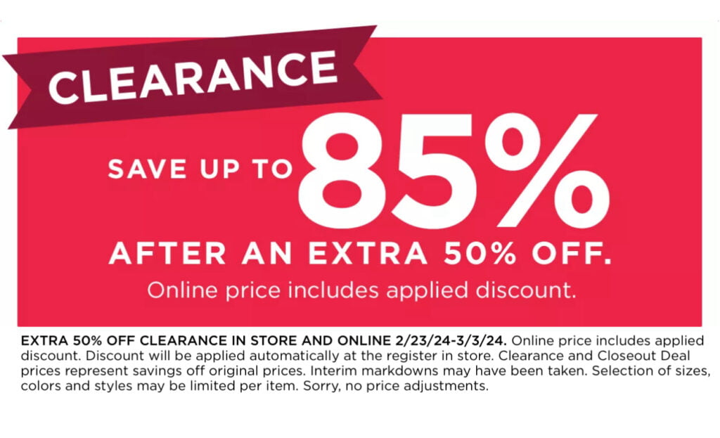 &Lt;S&Gt;Clothes From $1 At Kohl'S Mega 85% Off Clearance W/ Extra 50%&Lt;/S&Gt; Expired