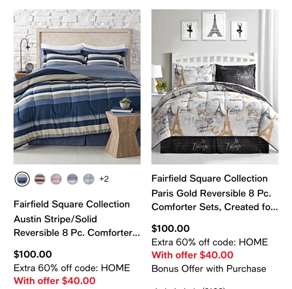 &Lt;S&Gt;60% Off 8-Piece Comforter Sets – Prices Starting At Only $40 (Macys)&Lt;/S&Gt; Expired