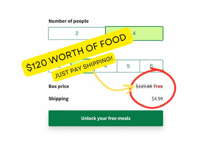 $120 Worth Of Food For Free Just Pay Shipping! Back Again!