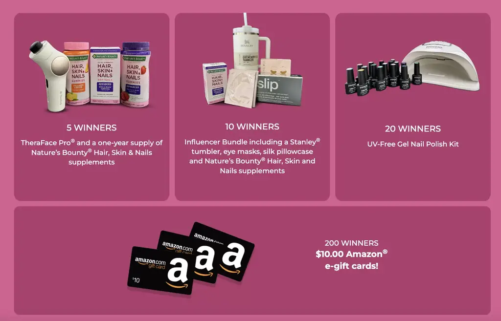 Win $1,000, Dyson Airwrap + A Year Worth Of Nature'S Bounty Supplements