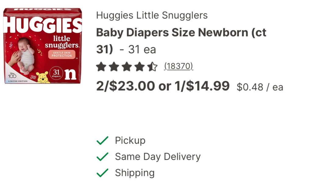 &Lt;S&Gt;Huggies &Amp; Pampers Diapers Sale! Only $4.50 (Reg $14.99)&Lt;/S&Gt; Expired