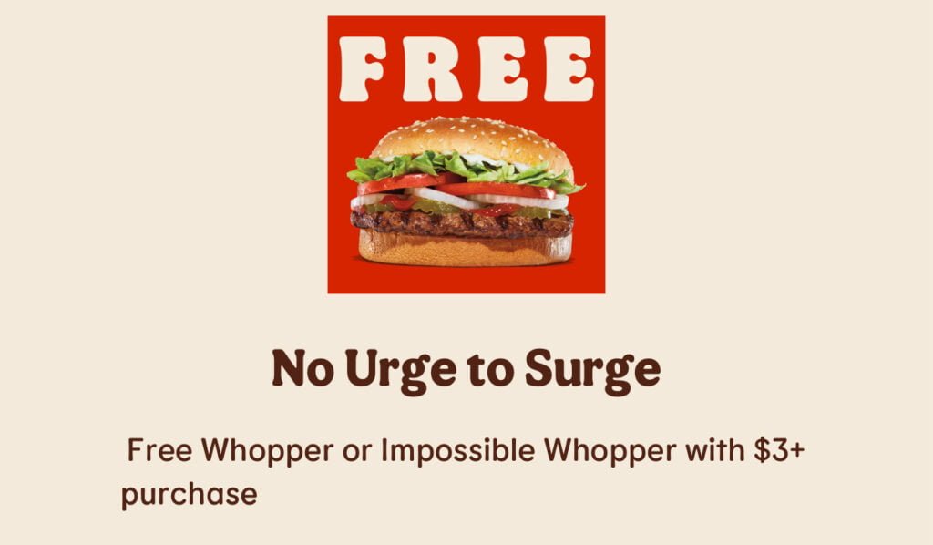 Free Whopper At Burger King! (Ends 3/3)