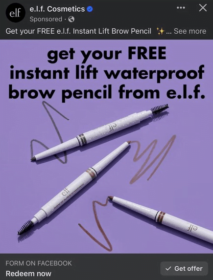 Free E.l.f. Cosmetics Instant Lift Brow Pencil