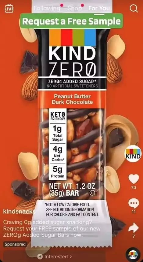 Kind Zero Bar Sample (Bolo)