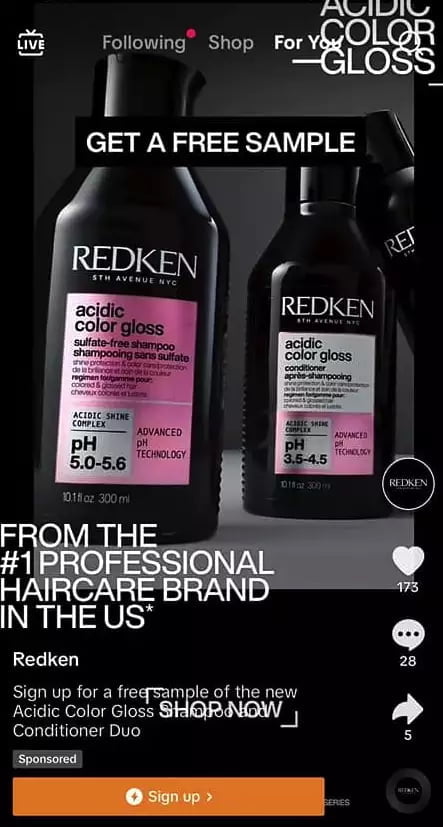 Redken Glass Gloss Shampoo &Amp; Conditioner Sample