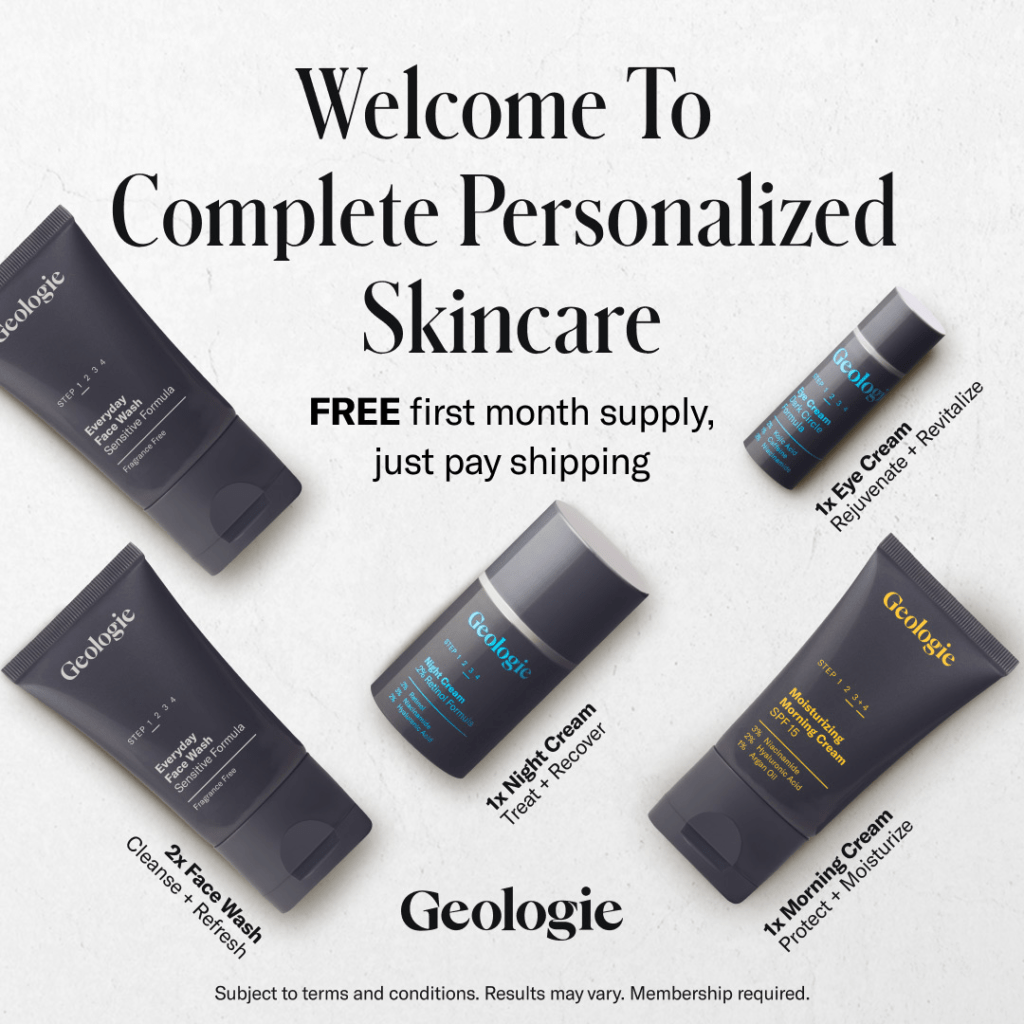 Free Personalized Skincare Sample Set From Geologie (Only Pay Shipping $2.95)