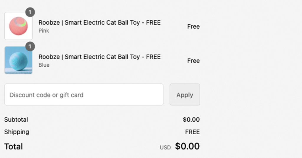 Free Cat Ball Toys (Might Be A Glitch)