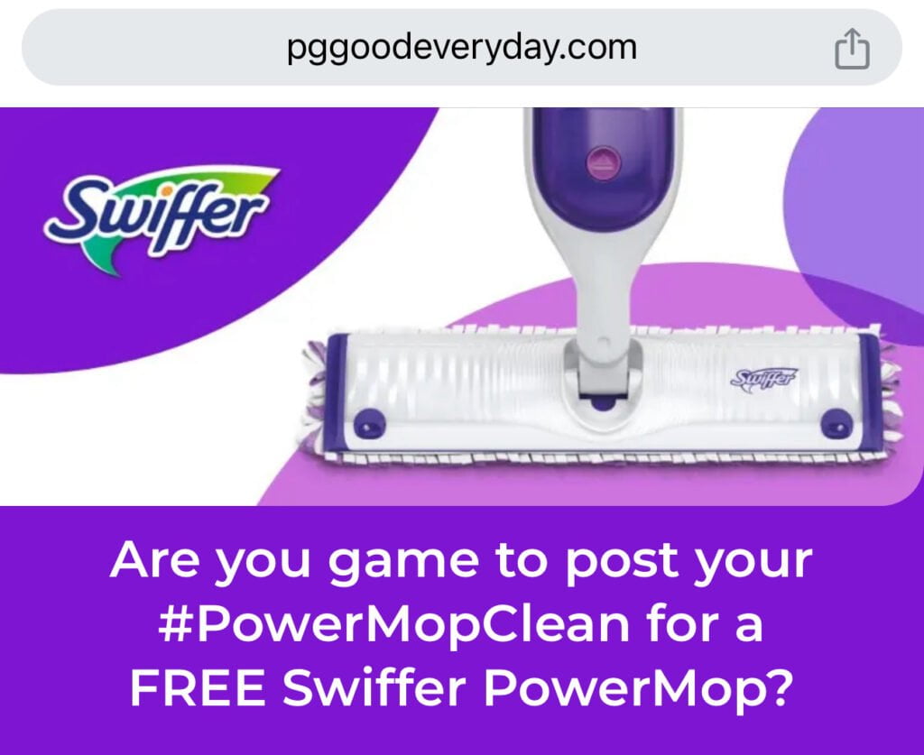 Free Swiffer Powermop + Free Shipping (Run!!)