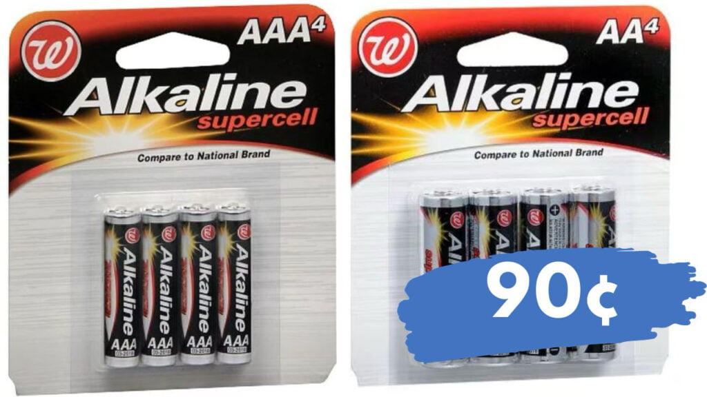 &Lt;S&Gt;Walgreens Alkaline Aa Or Aaa Battery 4-Packs Only 90¢ Each&Lt;/S&Gt; Expired