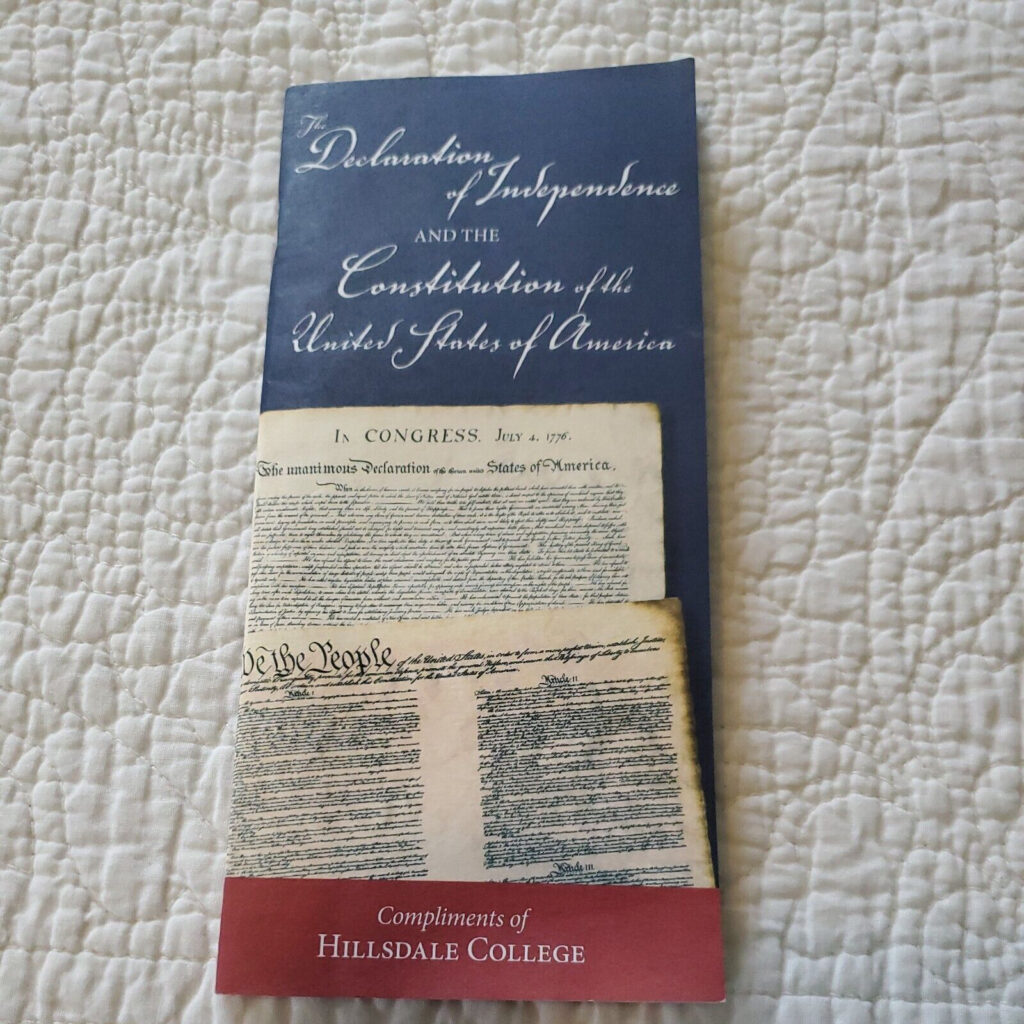 Free Pocket Size Us Constitution And Declaration Of Independence!