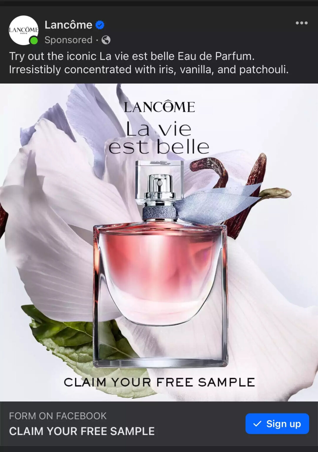 Lancôme La Vie Est Belle Sample