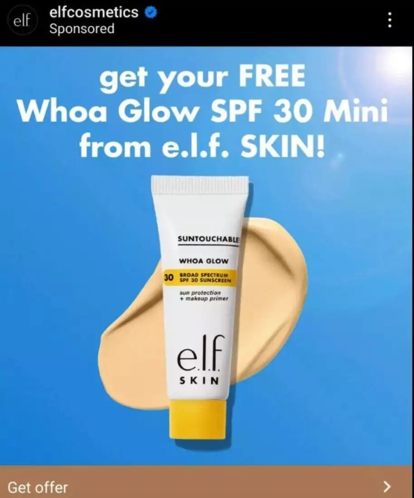 Elf Whoa Glow Spf 30 Sample