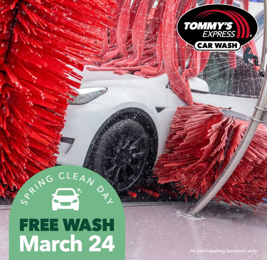 Free Car Wash At Tommys Express Car Wash! (March 24Th!)