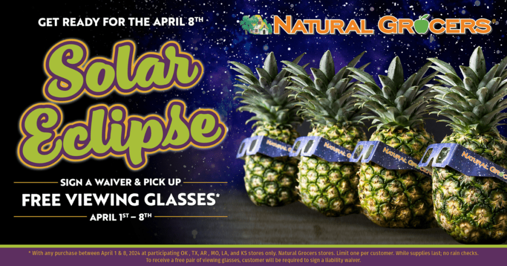 Natural Grocers Free Eclipse Viewing Glasses W/Purchase