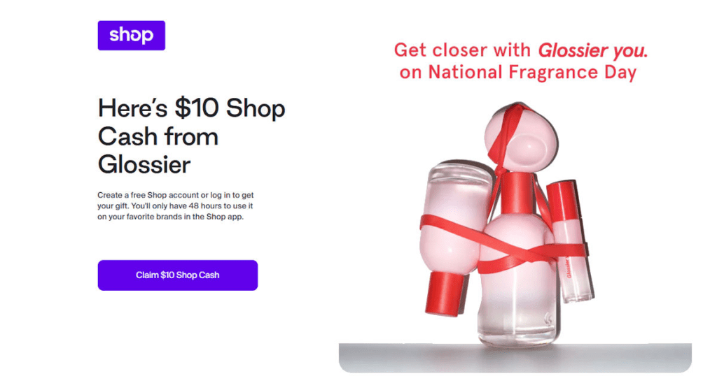 Free $5 Or $10 Shop Cash From Glossier! (Run)