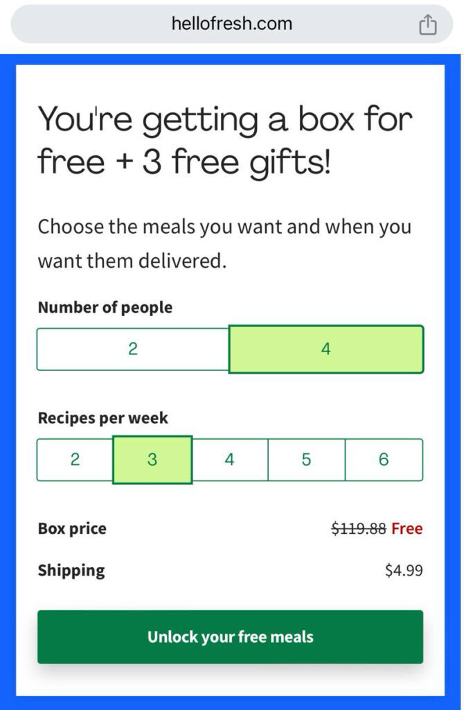 $120 Worth Of Food For Free Just Pay Shipping! Back Again!