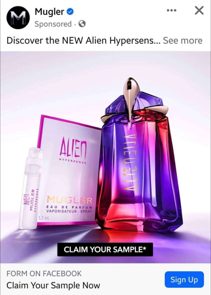 Free Mugler Alien Hypersense Fragrance Sample