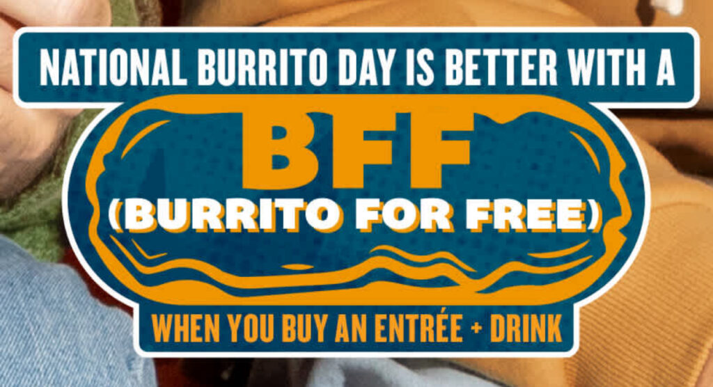 Free Burritos At Qdoba Mexican Grill On April 4Th, 2024