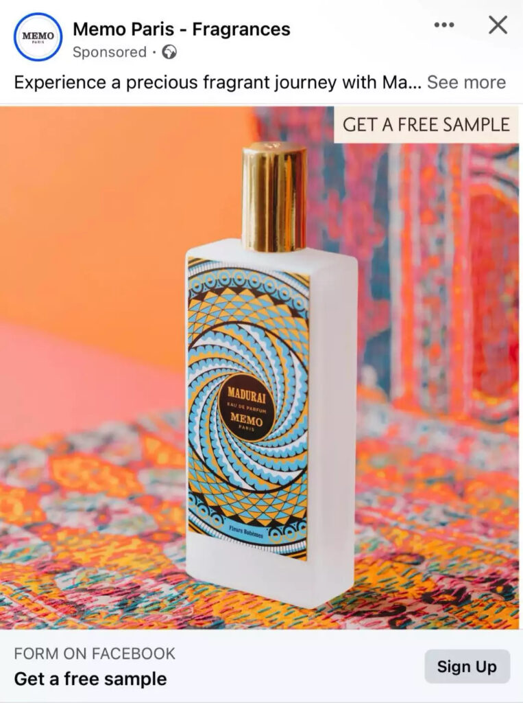 Free Memo Paris Fragrance Sample