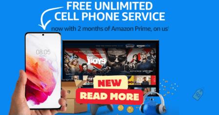 Free Android Phone + Wireless Service + 2 Months Of Amazon Prime!