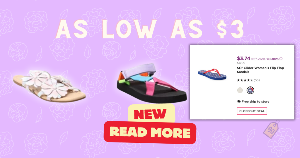 &Lt;S&Gt;Kohl'S Women'S Sandals Up To 75% Off! (As Low As $3!)&Lt;/S&Gt; Expired