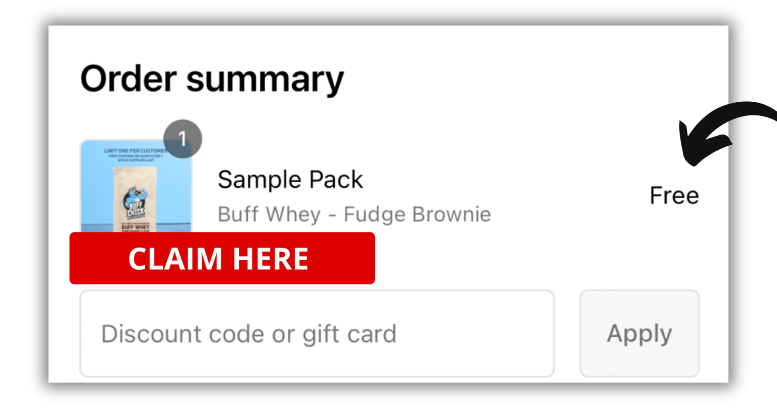 New—Free Buff Whey Fudge Brownie Sample!